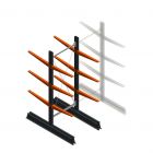 Leichtes Kragarmregal doppelseitig 2000x750x600 mm (hxbxt) 3 Ebenen Anfangsregal