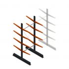 Leichtes Kragarmregal beidseitig 2500x1000x600 mm (hxbxt) 4 Ebenen Anfangsregal