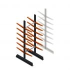 Leichte doppelseitige Kragarmregal 2500x750x500 mm (hxbxt) 6 Ebenen Anfangsregal