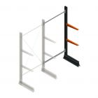 Leichtes Kragarmregal einseitig 2000x1000x500 mm (hxbxt) 2 Ebenen Anbauregal