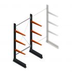 Leichte Kragarmregal einseitig 2000x1000x600 mm (hxbxt) 3 Ebenen Anfangsregal