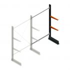 Leichtes Kragarmregal einseitig 2000x1250x500 mm (hxbxt) 2 Ebenen Anbauregale