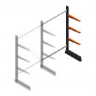 Leichtes Kragarmregal einseitig 2000x1250x600 mm (hxbxt) 3 Ebenen Anbauregal