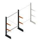 Leichtes Kragarmregal einseitig 2000x1500x500 mm (hxbxt) 2 Ebenen Anfangsregal