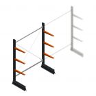 Leichtes Kragarmregal einseitig 2000x1500x500 mm (hxbxt) 3 Ebenen Anfangsregal