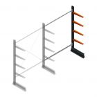 Leichtes Kragarmregal einseitig 2000x1500x500 mm (hxbxt) 4 Ebenen Anbauregal