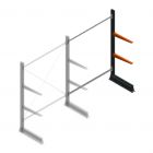 Leichtes Kragarmregal einseitig 2000x1500x600 mm (hxbxt) 2 Ebenen Anbauregal