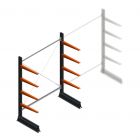 Leichtes Kragarmregal einseitig 2000x1500x600 mm (hxbxt) 4 Ebenen Anfangsregal