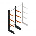 Leichtes einseitiges Kragarmregal 2000x750x500 mm (hxbxt) 3 Ebenen Anfangsregal