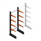 Leichtes einseitiges Kragarmregal 2000x750x500 mm (hxbxt) 4 Ebenen Anfangsregal