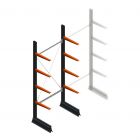 Leichtes einseitiges Kragarmregal 2500x1000x500 mm (hxbxt) 4 Ebenen Anfangsregal