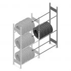 Reifenregal Heavy Duty 2000x1000x400 mm (hxbxt) 3 Ebenen Anbauregal