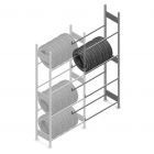 Reifenregal Heavy Duty 2500x1000x400 mm (hxbxt) 4 Ebenen Anbauregal