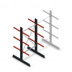 Medium Kragarmregal doppelseitig 2500x1250x600 mm (hxbxt) 3 Ebenen Anfangsregal