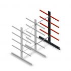 Medium Kragarmregal beidseitig 2500x1250x800 mm (hxbxt) 4 Ebenen Anbauregal