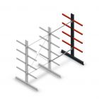 Medium Kragarmregal doppelseitig 2500x1500x600 mm (hxbxt) 4 Ebenen Anbauregal