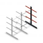 Medium Kragarmregal doppelseitig 2500x1500x800 mm (hxbxt) 3 Ebenen Anbauregal