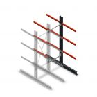 Medium Kragarmregal beidseitig 2500x750x800 mm (hxbxt) 3 Ebenen Anbauregal