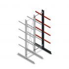 Medium Kragarmregal doppelseitig 3000x750x600 mm (hxbxt) 4 Ebenen Anbauregal