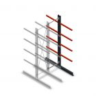 Medium Kragarmregal doppelseitig 3000x750x800 mm (hxbxt) 4 Ebenen Anbauregal