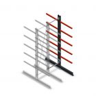 Medium Kragarmregal beidseitig 3000x750x800 mm (hxbxt) 5 Ebenen Anbauregal