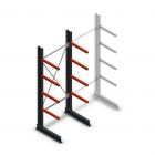 Medium Kragarmregal einseitig 2500x1000x600 mm (hxbxt) 4 Ebenen Anfangsregal