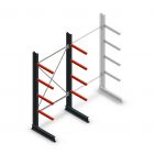 Medium Kragarmregal einseitig 2500x1250x600 mm (hxbxt) 4 Ebenen Anfangsregal