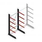 Medium Kragarmregal einseitig 2500x1250x800 mm (hxbxt) 4 Ebenen Anfangsregal