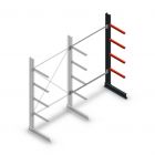 Medium Kragarmregal einseitig 2500x1500x600 mm (hxbxt) 4 Ebenen Anbauregal