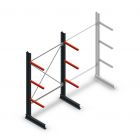 Medium Kragarmregal einseitig 2500x1500x600 mm (hxbxt) 3 Ebenen Anfangsregal