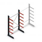 Medium Kragarmregal einseitig 2500x1500x600 mm (hxbxt) 5 Ebenen Anfangsregal