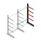 Medium Kragarmregal einseitig 2500x1500x800 mm (hxbxt) 4 Ebenen Anbauregal