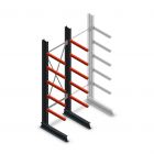 Medium Kragarmregal einseitig 2500x750x600 mm (hxbxt) 5 Ebenen Anfangsregal