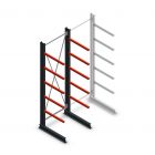 Medium Kragarmregal einseitig 3000x1000x800 mm (hxbxt) 5 Ebenen Anfangsregal