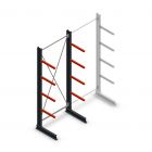 Medium Kragarmregal einseitig 3000x1250x600 mm (hxbxt) 4 Ebenen Anfangsregal