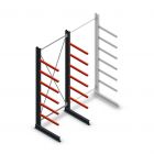 Medium Kragarmregal einseitig 3000x1250x800 mm (hxbxt) 6 Ebenen Anfangsregal