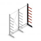 Medium Kragarmregal einseitig 3000x1500x600 mm (hxbxt) 6 Ebenen Anbauregal