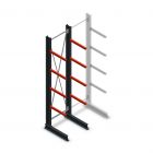 Medium Kragarmregal einseitig 3000x750x600 mm (hxbxt) 4 Ebenen Anfangsregal