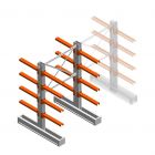 Medium Kragarmregal IT doppelseitig 1990x1200x600 mm (hxbxt) 4 Ebenen Anfangsregal