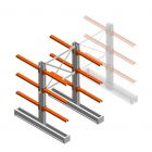 Medium Kragarmregal IT beidseitig 1990x1200x800 mm (hxbxt) 3 Ebenen Anfangsregal