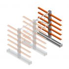 Medium Kragarmregal IT doppelseitig 1990x1200x800 mm (hxbxt) 5 Ebenen Anbauregal