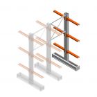 Medium Kragarmregal IT beidseitig 2455x1000x600 mm (hxbxt) 3 Ebenen Anbauregal