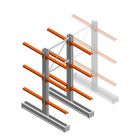 Medium Kragarmregal IT doppelseitig 2455x1000x800 mm (hxbxt) 3 Ebenen Anfangsregal