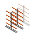 Medium Kragarmregal IT beidseitig 2455x1000x800 mm (hxbxt) 4 Ebenen Anfangsregal