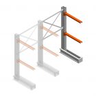 Medium Kragarmregal IT einseitig 1990x1200x800 mm (hxbxt) 2 Ebenen Anbauregal