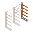 Medium Kragarmregal IT einseitig 1990x1200x800 mm (hxbxt) 4 Ebenen Anbauregal