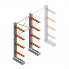 Medium Kragarmregal IT einseitig 2455x1200x600 mm (hxbxt) 4 Ebenen Anfangsregal