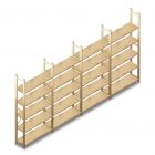 Vorteilsreihe Holz-Fachbodenregal BT Combi 2080x4030x280 mm (hxbxt) 5 Ebenen