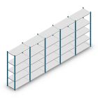 Vorteilsreihe Fachbodenregal Medium Duty 2200x5000x500 mm (HxBxT) 5 Ebenen blau