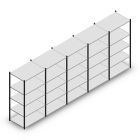 Vorteilsreihe Fachbodenregal Medium Duty 2000x5000x700 mm (HxBxT) 5 Ebenen anthrazit